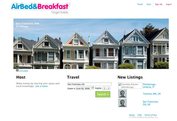 Image of airbnb webpage